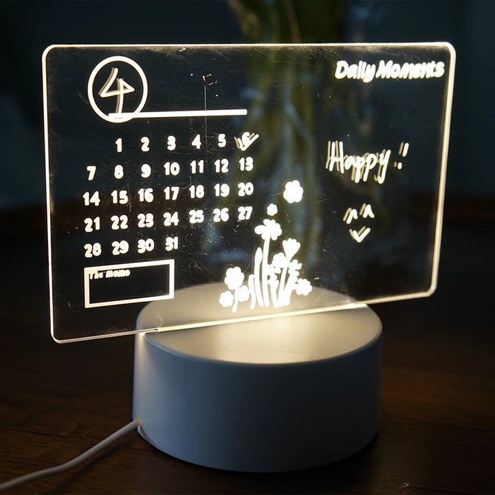 Rechargeable Note Board Night Light – Stylish & Functional