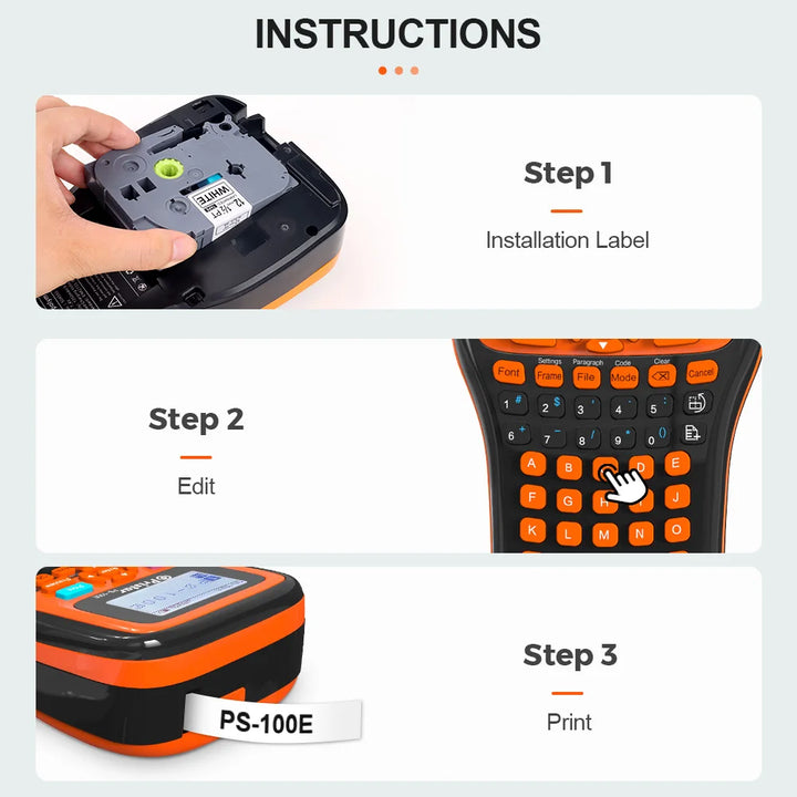 PS100E Label Printer  Organize Smarter, Work Faster!